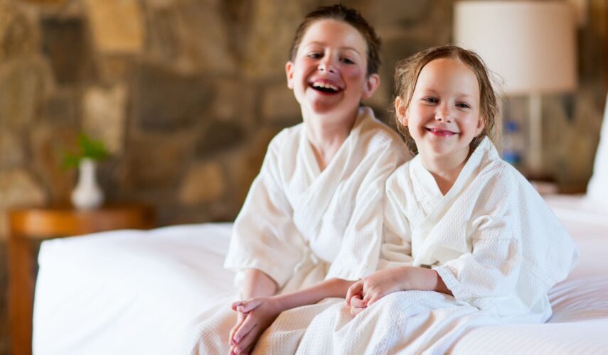 nounou sur le lieu de vacances
